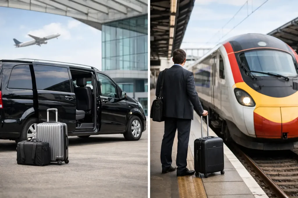 Private Shuttle or Train for UK Airport Travel?