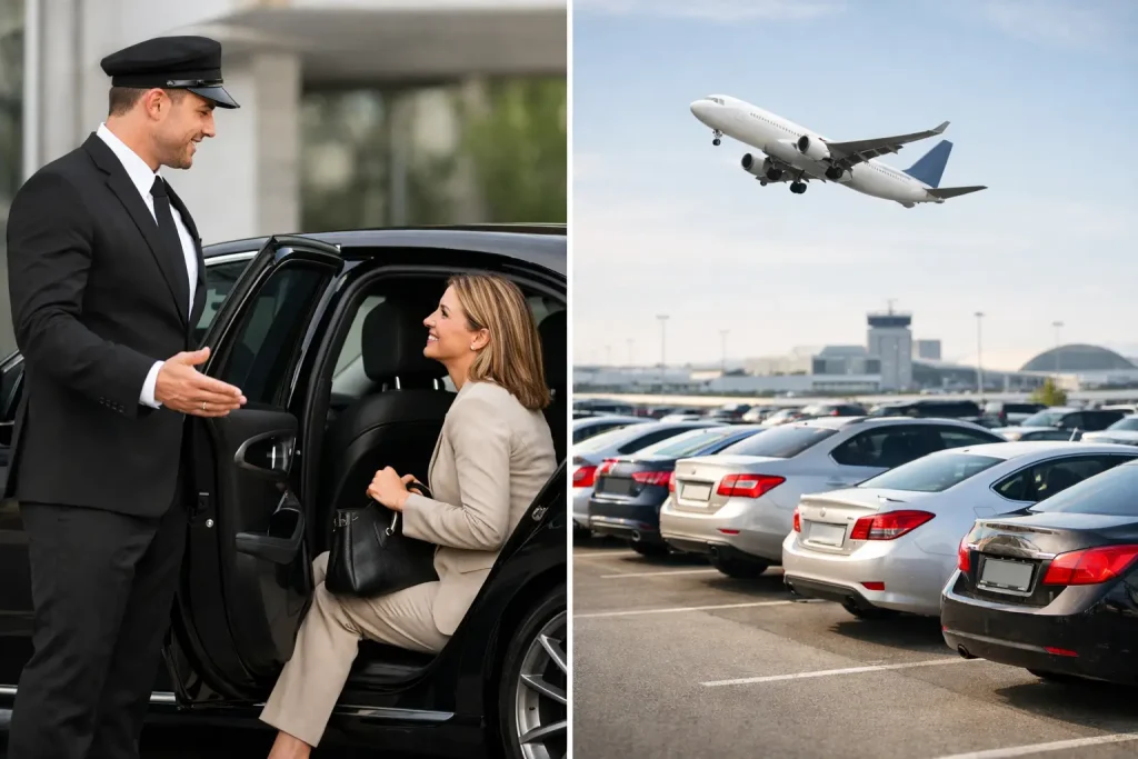 Private Driver or Airport Parking?