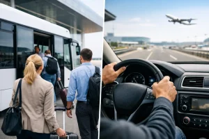 Airport Shuttle Versus Driving: Which Wins?